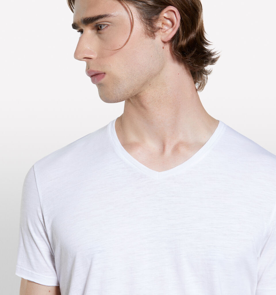 T-shirt blanc coupe slim - t-shirts à manches courtes pour homme - Blanc | Sisley image number 5